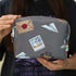 Personalized Airplane Printed Neck Pillow with Box Pouch Combo for Kids
